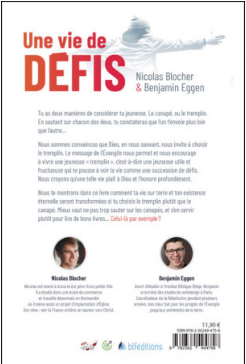 Quatrième de couverture de Une vie de défis